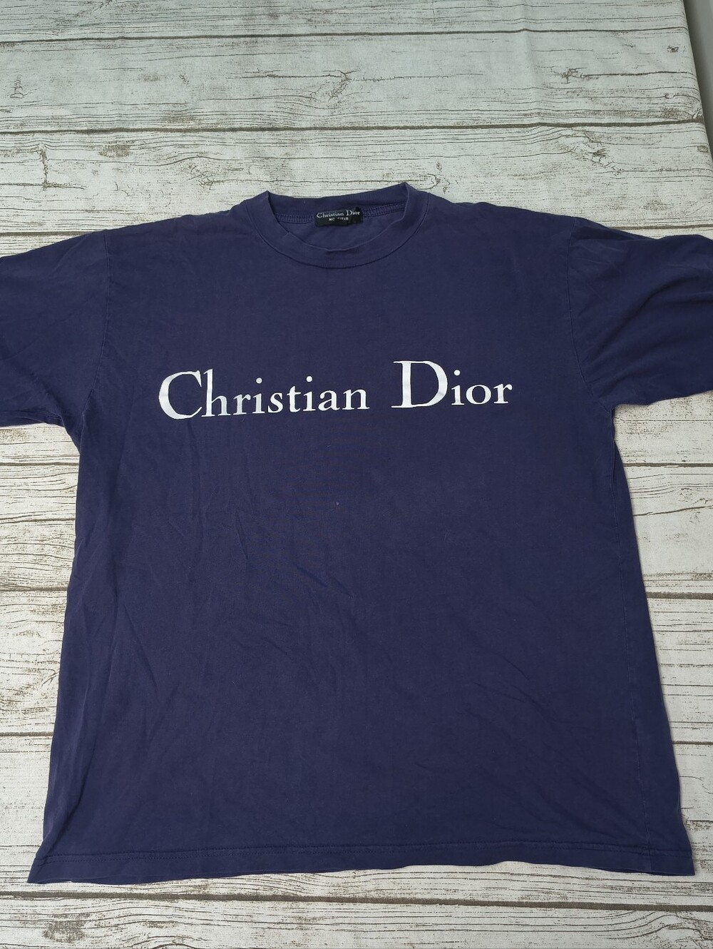 Christian Dior Monsieur Blue Logo T Shirt Men Size XL
